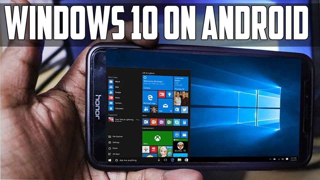 run windows 10 on android