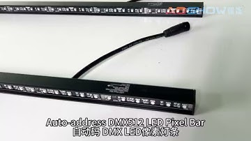 Automatic address DMX512 LED Pixel Bar Light,DC24V 60LEDs 10Pixels 30Chs Full color RGB or RGBW IP66
