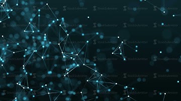 4k abstract loop futuristic geometrical background with lines and dots