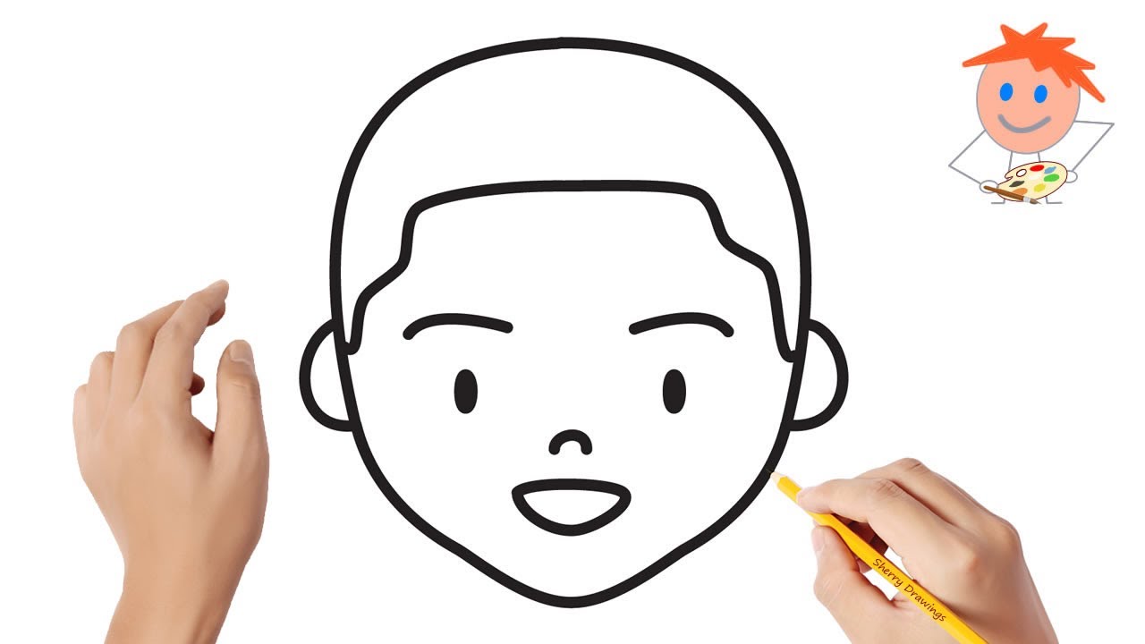 How To Draw A Boy Face Easy Drawings Youtube