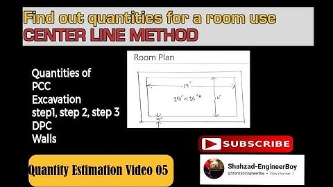 What is Centre line method? video 5 Find out quantities for a room use centre line method. #civil