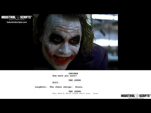 Classic Movie Scenes: THE DARK KNIGHT (2008) // Joker's Pencil Trick Scene // Script-to-Screen