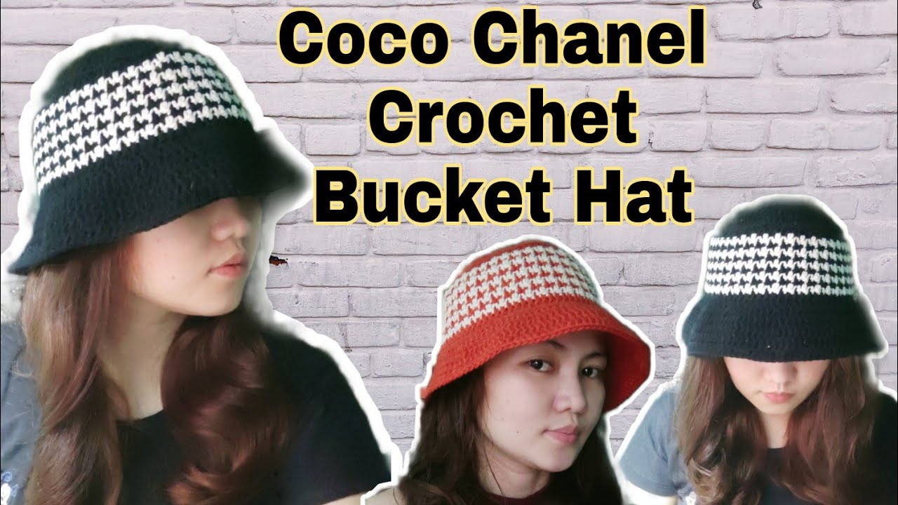 Coco chanel inspired crochet top and bucket hat 🎩 #crochetbyricha