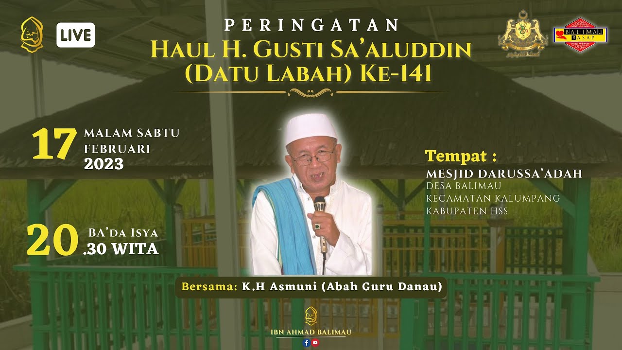 Peringatan Haul H. Gusti Sa’aluddin (Datu Labah) Ke-141