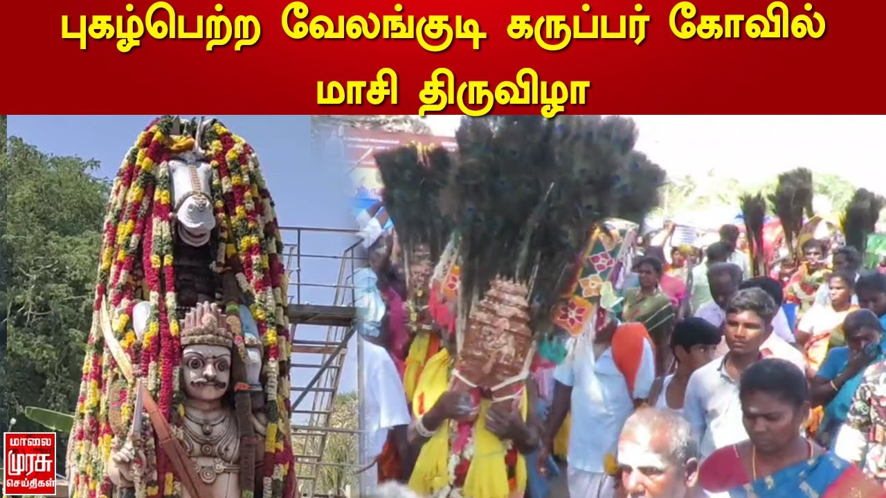 புகழ்பெற்ற வேலங்குடி கருப்பர் கோவிலில் மாசி திருவிழா..!