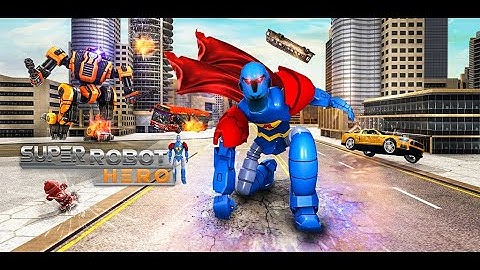 Flying Hero Robot Transform Car: Robot Games