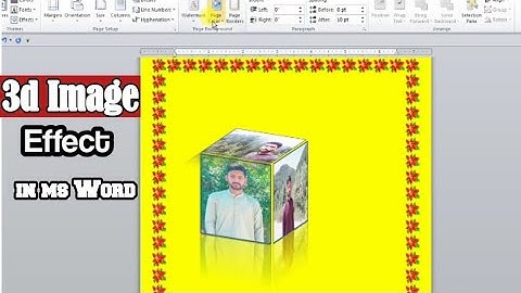 3d Image Cube Effect in Ms Word Tutorial| how to make 3d image in ms word.