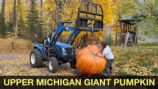 Harvesting and Carving a 660 lb pumpkin in Upper Michigan