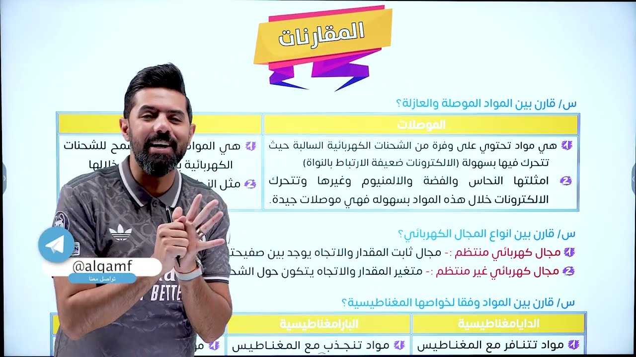 مرشحات المقارنات 2025 للصف الثالث المتوسط