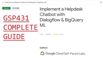 Implement a Helpdesk Chatbot with Dialogflow & BigQuery ML [GSP431]