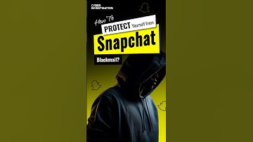 How To Protect Yourself From Snapchat Blackmail? #blackmail #shorts #onlinethreats #cybersecurity
