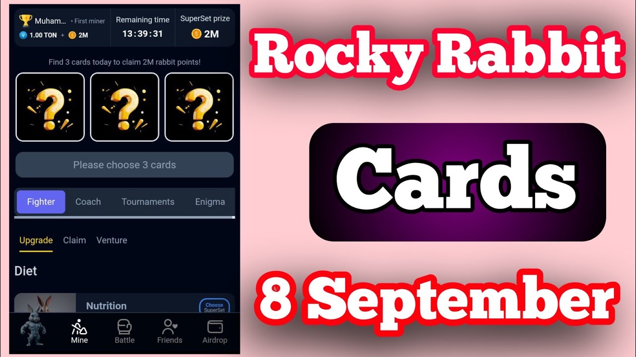 8 September Rocky Rabbit Daily Combo | 8 September Rocky Rabbit Combo ...