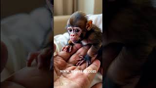 Cute Chimpanzee On Hand