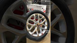 New wheels on this 2014 Chevy pickup. Chrome snowflakes #chromewheels #chevywheels #silverrims