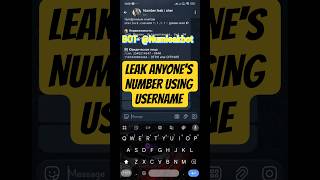 Telegram Find Number From User Name Instantly. #bot #hack #osint