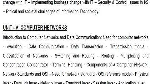 TNPSC GROUP I A SERVICE ASSISTANT CONSERVATOR OF FORESTS SYLLABUS IN Computer Applications
