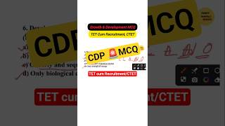 Growth & Development MCQs / CDP #CDP #CTET #AssamTET#TETcumRecruitmet #ChildDevelopmentPedagogy