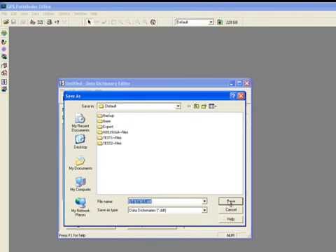 data dictionary creation in gps pathfinder office