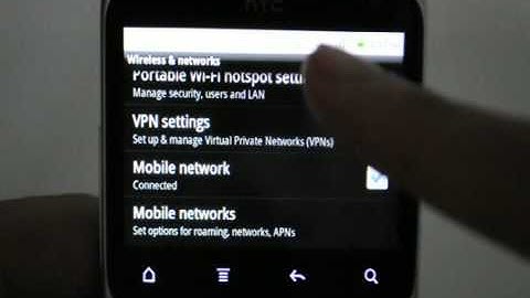 HTC Chacha: Turn off / on data services