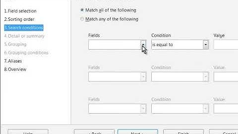 Create queries using Query Wizard - Telugu