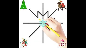 How to Draw a Snowflake ❄️🎄☃️