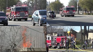 *2ND ALARM* Alameda County Fire Dept. Working 2 Alarm Structure Fire, San Leandro, CA. Washington IC