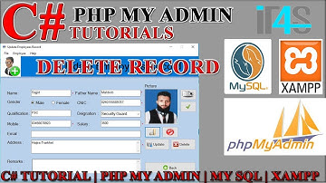 C# PhpMyAdmin | XAMPP | MySQL Tutorial in Urdu | Delete record from database using c# win form