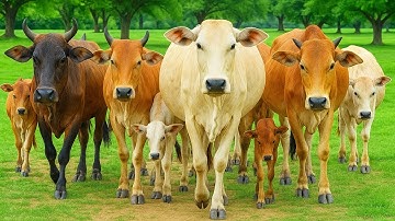 Aktivitas Mengiring Sapi Lembu  Menuju Ke Kandang Peternakan Hewan sapi - Suara sapi moo