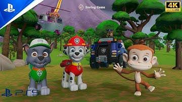 Paw Patrol: On a Roll - Gameplay Walkthrough Part 12 - Save Mandy the Monkey [4K 60FPS PS5]
