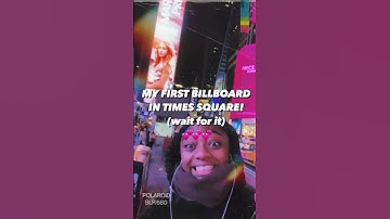Thumbnail of my first billboard in times square 😭😭 #shorts #timessquare #grammys