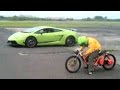 MOPED MIO vs LAMBORGHINI Drag Racing, Who will win?