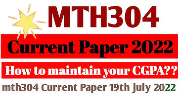 MTH304  Mid-Term Current Paper 2022 #InformativeVu  #mth304 #Vu