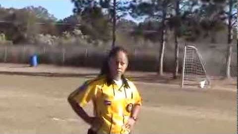 Referee dealing with a parent.