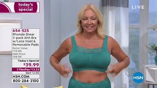 Rhonda Shear 3pack Ahh Bra with Lace Inset and Removable... screenshot 4