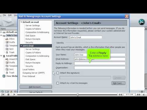 How to configure an email account in Netscape - Configuring Email Tutorials