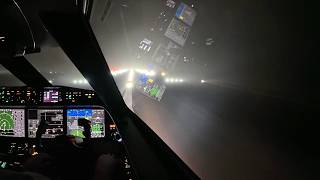 Foggy Night Departure London-Stansted, England (EGSS/STN) - Gulfstream G650 (Full Audio + ATC)