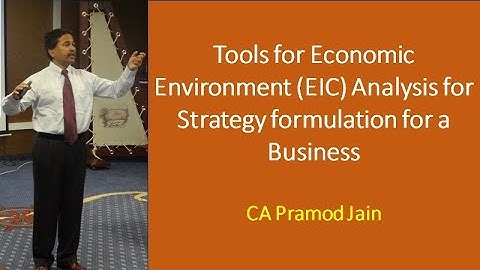 Tools for Economic Environment Analysis for Strategy formulation for a Business I CA Pramod Jain