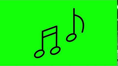 Animated Music Icon on Green Screen With Pop-up Sound
