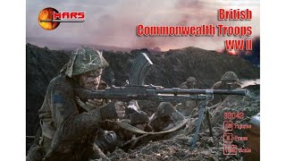 Unboxing MARS FIGURES 32042 -1/32 British Commonwealth Troops WWII, Scale Plastic Model Kit