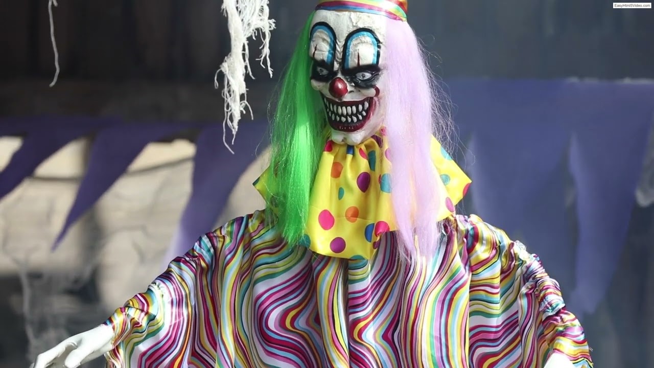 5.5 FT LIGHT UP HANGING CLOWN WITH SOUND
