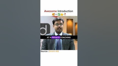 Awesome Introduction ✅👀 | UPSC Introduction