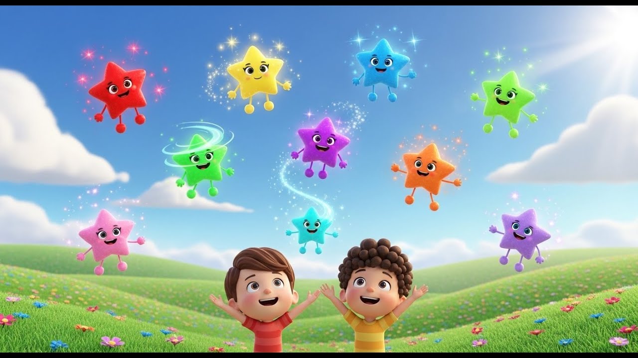Negen Kleine Speelgoedsterretjes Twinkelen | Slaapliedjes & Tellen voor Kinderen