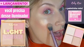 NOVA PALETA DE ILUMINADORES RUBY ROSE | ILUMINADOR LIGHT INSIDE + SUCH PALETTE PALETA FOREVER PINK