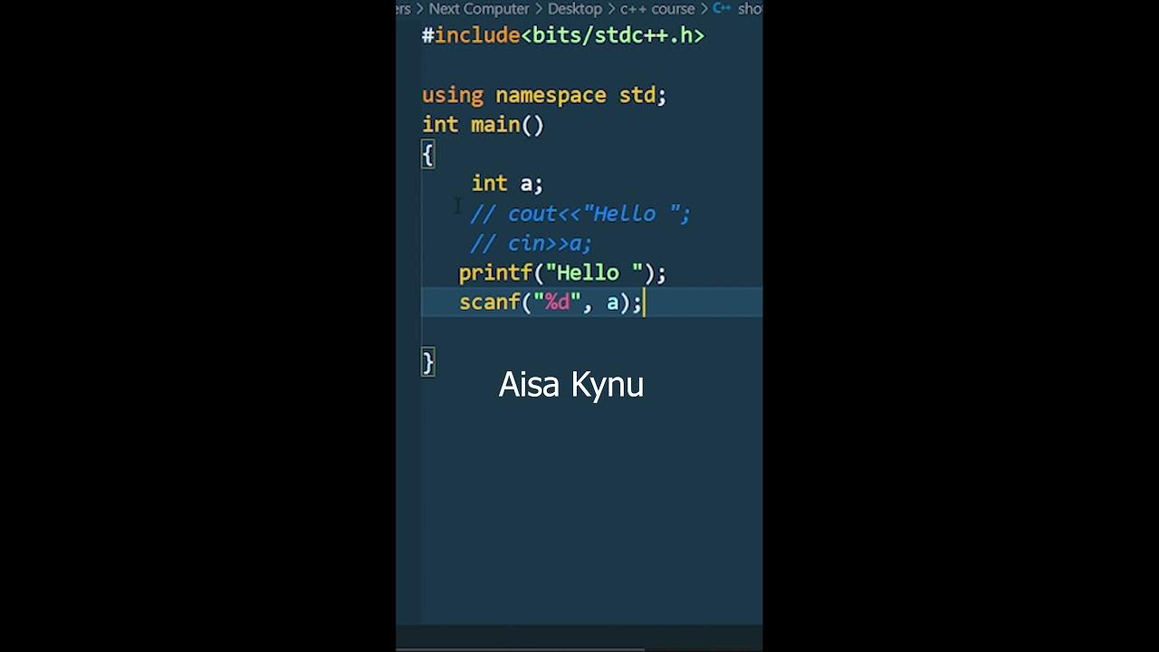 Using Printf and Scanf in C++ instead of Cout and Cin, #Shorts # ...