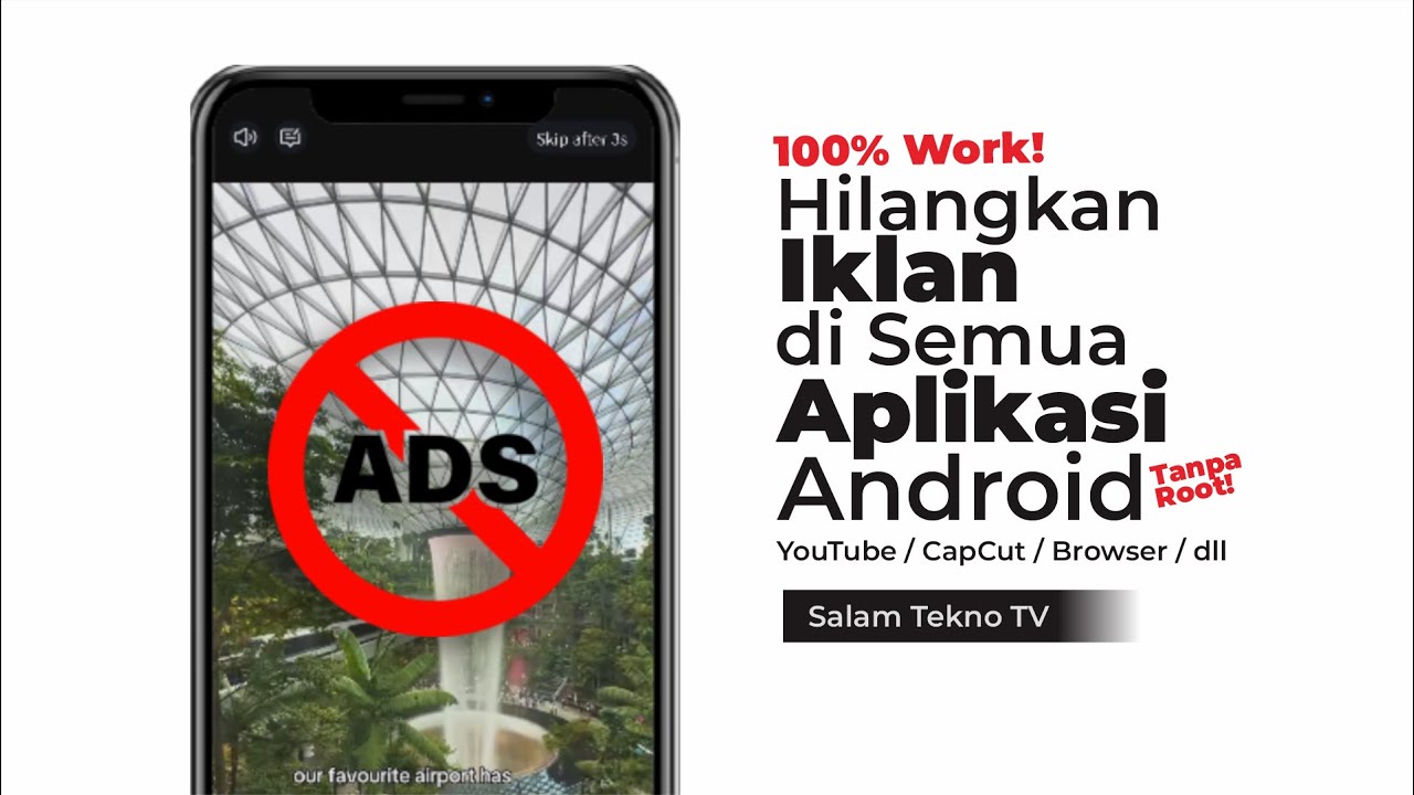 Cara Menghilangkan Iklan di Semua Aplikasi Android Tanpa Root | CapCut, YouTube, Browser 100% Work!