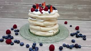 Receta pavlova con frutos rojos -fácil- /sweet cake/