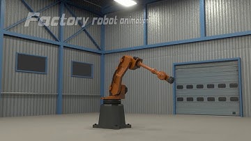 Industrial robot animation (Blender 3D)
