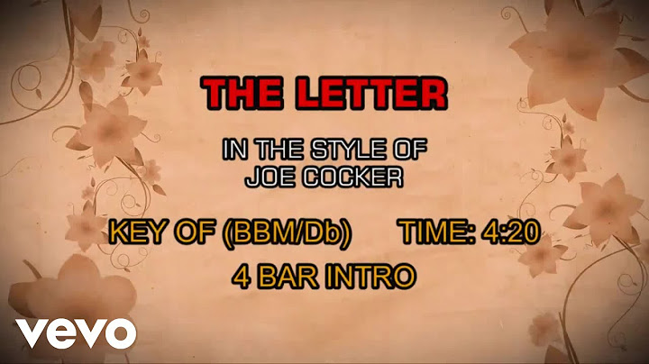 The Letter Karaoke version - Karaoke performance video thumbnail