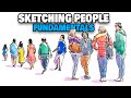 How to draw people for beginners  fundamentals urban sketching guide