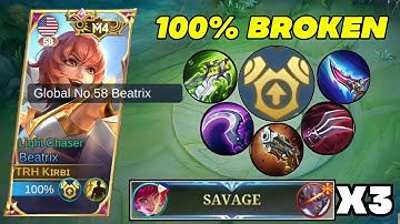 UPDATED BEATRIX BEST ONE SHOT BUILD!🔥| TOP GLOBAL BEATRIX
